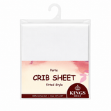100% Cotton Knit Fitted Crib Sheet – Soft Breathable Baby Bedding, White