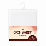 100% Cotton Knit Fitted Crib Sheet – Soft Breathable Baby Bedding, White