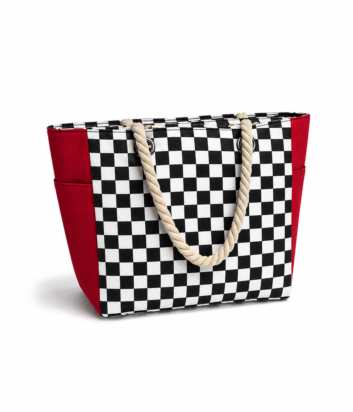Extra Large Waterproof Beach Tote Bag with Zipper & Pockets