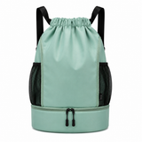 Waterproof Drawstring Swim Backpack with Shoe Compartment