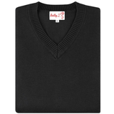 Betty Z Black V-Neck Uniform Sweater