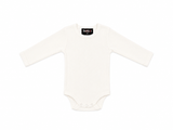 Baby Ribbed Tank Onesie – Soft Stretch Cotton Long Sleeve Ivory Bodysuit, 2pk