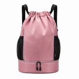 Waterproof Drawstring Swim Backpack with Shoe Compartment