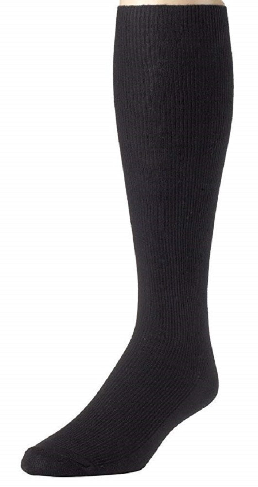 Mens Knee High Long Socks Soft and Lightweight Ribbed Cotton Blend socks