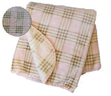 Blankets Pink Plaid Print Spanish Fuzzy Blanket-sizes: S/m