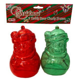 Christmas Red and Green Teddy Bear shape Candy Holder 2 Pack