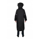 Mens Long Raincoat with Hood Waterproof Poncho Full Length for Shtriemel and Hat