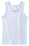 T Cottons Girls Undershirt 4 Pack 100% Cotton White Tank Tops