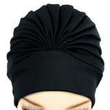 Great For Swimming,Polyester Latex Lined Pleated Women's Swim Bathing Turban
