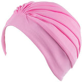 Great For Swimming,Polyester Latex Lined Pleated Women's Swim Bathing Turban