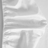 Fitted Sheet Wrinkle free, Pimple free, White Cotton Blend Deep Pockets Fitted Sheet