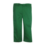 green cotton pants