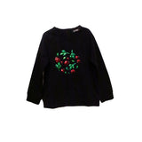 Girls sweat top kids top with leaves and ladybugs