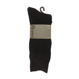Memoi Men's Ribbed Black Socks 3 pk