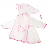 Kids Clear Raincoat Durable Translucent Rain Poncho Portable Hooded Rain Cape Rainwear for Toddler Children Boys Girls