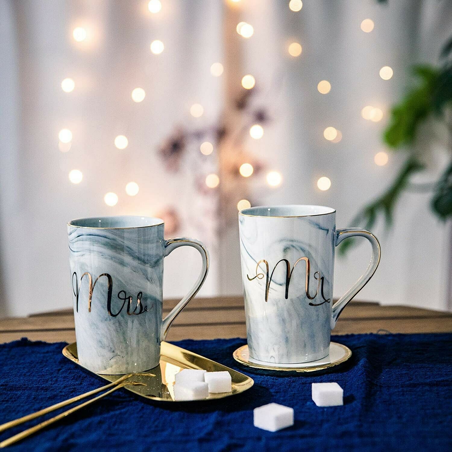 Mr. and Mrs. Coffee Mugs Wedding, and Married Couples Anniversary Gift.