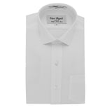 White Shirts For Boys Van Dyck White/White Short Sleeve Dress Shirt